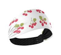 Graziose fasce per capelli con frutta bianca e ribes rosso, grandi fasce per capelli da donna, elastiche, per escursionismo, calcio, lavaggio viso, tennis, colorito, duchshund, cane, stelle