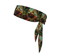 Graziose fasce per capelli sportive camaleonte, unisex, per allenamento, tennis, ninja running