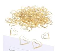 Graziose mollette per carta, a forma di cuore, in materiale metallico, fermo decorativo, supporto per segnalibri, classificazione di album di ritagli, documenti, appunti, manuali