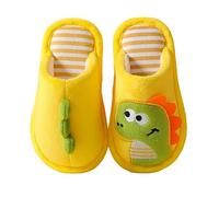 Graziose pantofole da casa per bambini dinosauro fuzzy pile strisce cotone | Pantofole piatte per bambini e bambine, per autunno e inverno, soffici, morbide, comode, per camera da letto, con punta larga