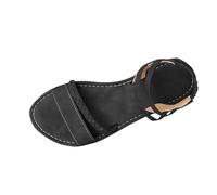 Graziose pantofole da donna casual versatili leggere primavera estate spiaggia sandali scarpe comode pantofole appartamenti, Nero , 37 EU