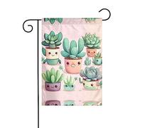 Graziose piante grasse decorazione per esterni, bandiera da appendere al giardino, piccola bandiera da giardino, bandiera invernale natalizia per esterni, 30,5 x 45,7 cm