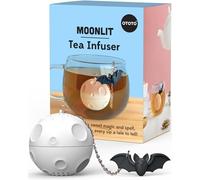 Graziosi Colini da Tè - Infusore per Tè in Foglie, Infusore per Tè Sfuso, Diffusori per Tè, Accessori per Tè, Regali a Tema Funghi, Graziosi Accessori da Cucina, Regali Elefante Bianco, (Lunare