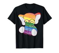 Graziosi Occhiali da Vista con Elefante, Bandiera Arcobaleno, LGBT Pride Maglietta