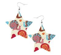 Graziosi orecchini a forma di lumaca da donna, orecchini pendenti a forma di stella scintillante, gioielli alla moda per una serata fuori, One Size, Pelle