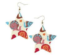 Graziosi orecchini a forma di lumaca da donna, orecchini pendenti a forma di stella scintillante, gioielli alla moda per una serata fuori, One Size, Pelle