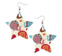 Graziosi orecchini a forma di lumaca da donna, orecchini pendenti a forma di stella scintillante, gioielli alla moda per una serata fuori, One Size, Pelle
