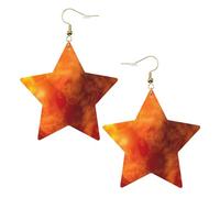 Graziosi orecchini a forma di pianeta da donna, orecchini pendenti a forma di stella scintillante, gioielli alla moda per una serata fuori, One Size, Pelle