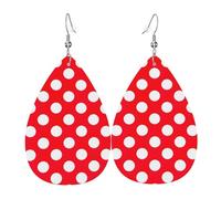 Graziosi orecchini a pois per le donne, orecchini pendenti a forma di stella, gioielli pendenti chic per celebrazioni, One Size, Pelle