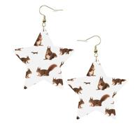 Graziosi orecchini alla moda da donna, orecchini pendenti celesti, gioielli a forma di stella per un versatile, One Size, Pelle