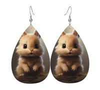 Graziosi orecchini pendenti a goccia con stampa coniglietto, eleganti gioielli alla moda da donna, per San Valentino