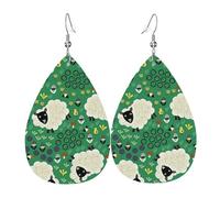 Graziosi orecchini pendenti a goccia con stampa di pecore in stile cartone animato, eleganti gioielli da donna, gioielli alla moda per San Valentino e