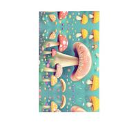 Graziosi piccoli funghi. Bandiera decorativa per esterni 0,9 x 1,5 m, striscione verticale in poliestere. Adatto per l'uso come decorazione esterna