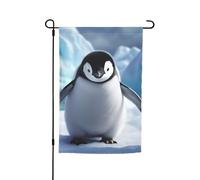 Graziosi pinguini Baby Taking Garden Flag 30,5 x 45,7 cm Double Sided Primavera Estate Bandiera decorativa Yard Banner Piccola Bandiera Stagionale Vacanze Decorazione Esterna