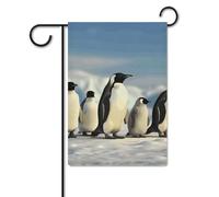 Graziosi pinguini bandiera 30,5 x 45,7 cm poliestere double face bandiere da giardino bandiere di benvenuto banner decorazione esterna per cortile portico prato