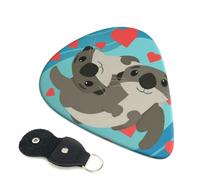 Graziosi plettri per chitarra, 6 plettri per chitarra con stampa fronte/retro, adatti per chitarre acustiche, elettriche e bassi, tra cui 0,46 mm, 0,71 mm, 0,96 mm