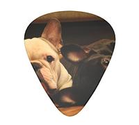 Graziosi plettri per chitarra a forma di bulldog francese, 12 pezzi, plettri classici triangolari per chitarra, include calibri sottili, medi e pesanti, 3 misure, per basso, chitarre acustiche