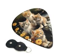 Graziosi plettri per chitarra a forma di gatto, 6 plettri per chitarra, stampa su entrambi i lati, per chitarra acustica, basso, ukulele, chitarra elettrica (0,46 mm, 0,71 mm, 0,96 mm)