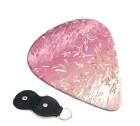 Graziosi plettri per chitarra con carta da parati rosa e oro, 6 plettri per chitarra, stampa su entrambi i lati, per chitarra acustica, basso, ukulele, chitarra elettrica (0,46 mm, 0,71 mm, 0,96 mm)