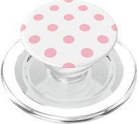 Graziosi pois rosa chiaro e bianchi a pois grandi estetici PopSockets PopGrip per MagSafe