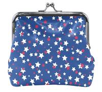 Graziosi portafogli e borse in pelle con chiusura a bacio con stelle patriottiche americane, stelle patriottiche americane, UNITALLA, Classic, stelle patriottiche, Stelle patriottiche degli Stati