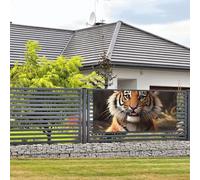 Graziosi striscioni e cartelli a forma di tigre da appendere alla parete, bandiera con corda da appendere, 61 x 119 cm, per feste, per interni ed esterni, Capodanno, laurea, matrimonio, compleanno