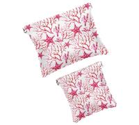 Graziosi unicorni con elementi magici adesivi, borsa per cosmetici tascabile, impermeabile, senza cerniera, chiusura automatica, mini custodia portatile da viaggio per cuffie e gioielli, Multicolore