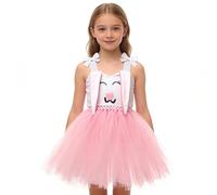 Grazioso abito da coniglio con orecchie a farfalla, gonna tutu per ragazze come costume perfetto per feste di Pasqua e spettacoli sul palco (8-9 anni)
