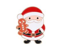 Grazioso ago natalizio con Babbo Natale, robusto spilla in metallo per feste, accessori, regali di Natale o uso quotidiano, spilla natalizia vintage, Einheitsgröße, come descritto