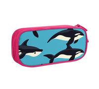 Grazioso astuccio con delfino, per ragazzi e ragazze, con balena marina, corallo, grande astuccio per penne da scrivania, organizer per cancelleria, astuccio per scuola, ufficio, borsa per il trucco