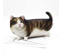 Grazioso astuccio in 3D a forma di gatto, beauty case per trucchi, portatile, per chiavi e monete
