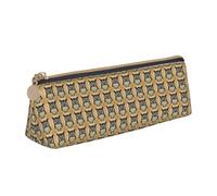Grazioso astuccio triangolare con stampa di gufi, astuccio per cosmetici, organizer da viaggio, versatile per tutti i giorni