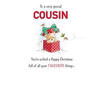 Grazioso biglietto di Natale cugino - 17,8 x 12,7 cm - Piccadilly Greetings