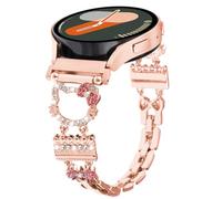 Grazioso braccialetto in metallo compatibile con Galaxy Watch 7 6 5 4 FE Band 40 mm 44 mm/Watch 6 4 Classic/Active 2/Watch 5 Pro Band 45 mm da donna, 20 mm Bling Diamond Jewelry cinturino in metallo