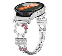 Grazioso braccialetto in metallo compatibile con Galaxy Watch 7 6 5 4 FE Band 40 mm 44 mm/Watch 6 4 Classic/Active 2/Watch 5 Pro Band 45 mm Donna, 20 mm Bling Diamond Jewelry Cinturino in metallo