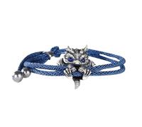 Grazioso braccialetto intrecciato con drago, 9 x 5 x 4 cm, con drago, in argento, per San , anniversari, compleanni, Siehe Beschreibung, Metallo, Vedi descrizione