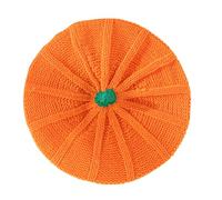 Grazioso cappello da zucca per Halloween, lavorato a maglia, invernale, caldo, da donna, per il giorno del Ringraziamento, Colore: arancione., S-L