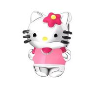 Grazioso ciondolo a forma di gatto bianco in argento 925, compatibile con Pandora, Trollbeads, Chamilia, Biagi e molti altri braccialetti britannici, piccolo metallo, senza gemma