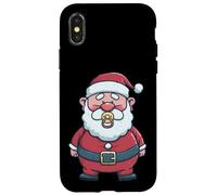 Grazioso ciuccio in stile Babbo Natale Custodia per iPhone X/XS