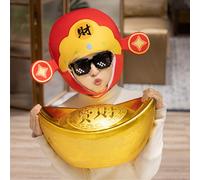 Grazioso copricapo di peluche del Dio della ricchezza per travestimenti e