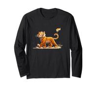 Grazioso Costume da Animali Indiani per Gli Amanti delle tigri del Bengala Maglia a Manica