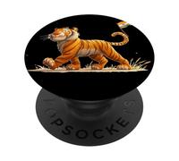 Grazioso costume da animali indiani per gli amanti delle tigri del Bengala PopSockets PopGrip Adesivo