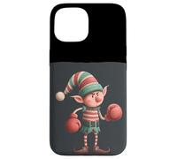 Grazioso costume da elfo in scatola Arena per Natale di boxe Custodia per iPhone 15