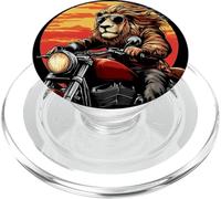 Grazioso costume da leone da moto per gli amanti della moto PopSockets PopGrip per MagSafe