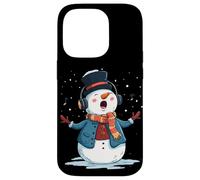 Grazioso costume da pupazzo di neve che canta per i fan di Caroling Custodia per iPhone 14 Pro