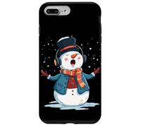 Grazioso costume da pupazzo di neve che canta per i fan di Caroling Custodia per iPhone 7 Plus/8 Plus