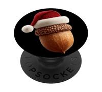 Grazioso costume natalizio a forma di ghianda per gli amanti della foresta e delle querce PopSockets PopGrip Adesivo