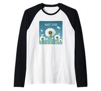Grazioso costume volante con semi soffici per gli amanti del dente di leone Maglia con Maniche Raglan