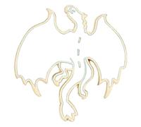 Grazioso drago smalto pin: nero e bianco mostro spilla per camicia, Klein, Metallo non prezioso