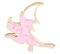 Grazioso drago smalto pin: nero e bianco mostro spilla per camicia, Klein, Metallo non prezioso